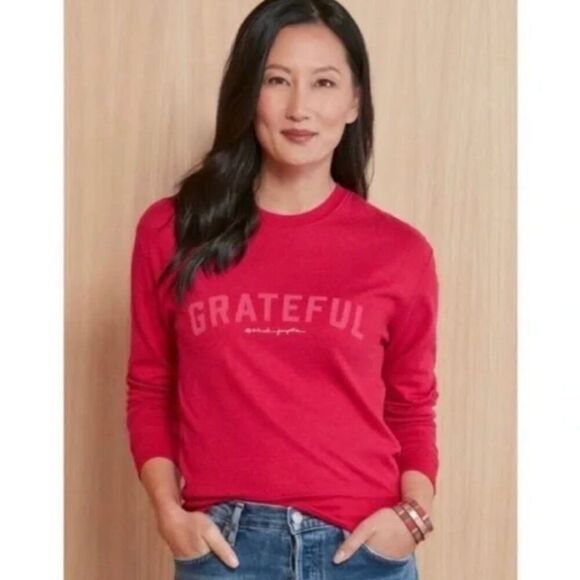 Spiritual Gangster Grateful Crewneck Savasana Bright Pink Medium - Picture 1 of 6